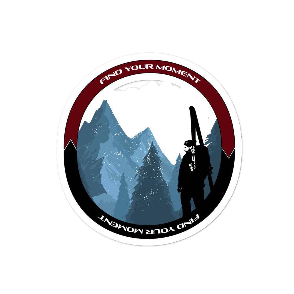 The Find Your Moment Bootpacker Sticker | Avantii Outerwear