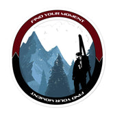 The Find Your Moment Bootpacker Sticker | Avantii Outerwear